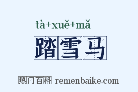 踏雪马是什么意思的图片